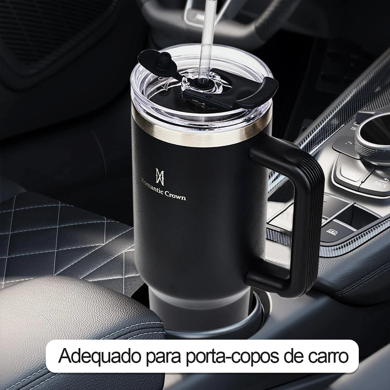 Copo Térmico Premium 40OZ –  Mantém Sua Bebida Gelada por 24h e Quente por 12h!